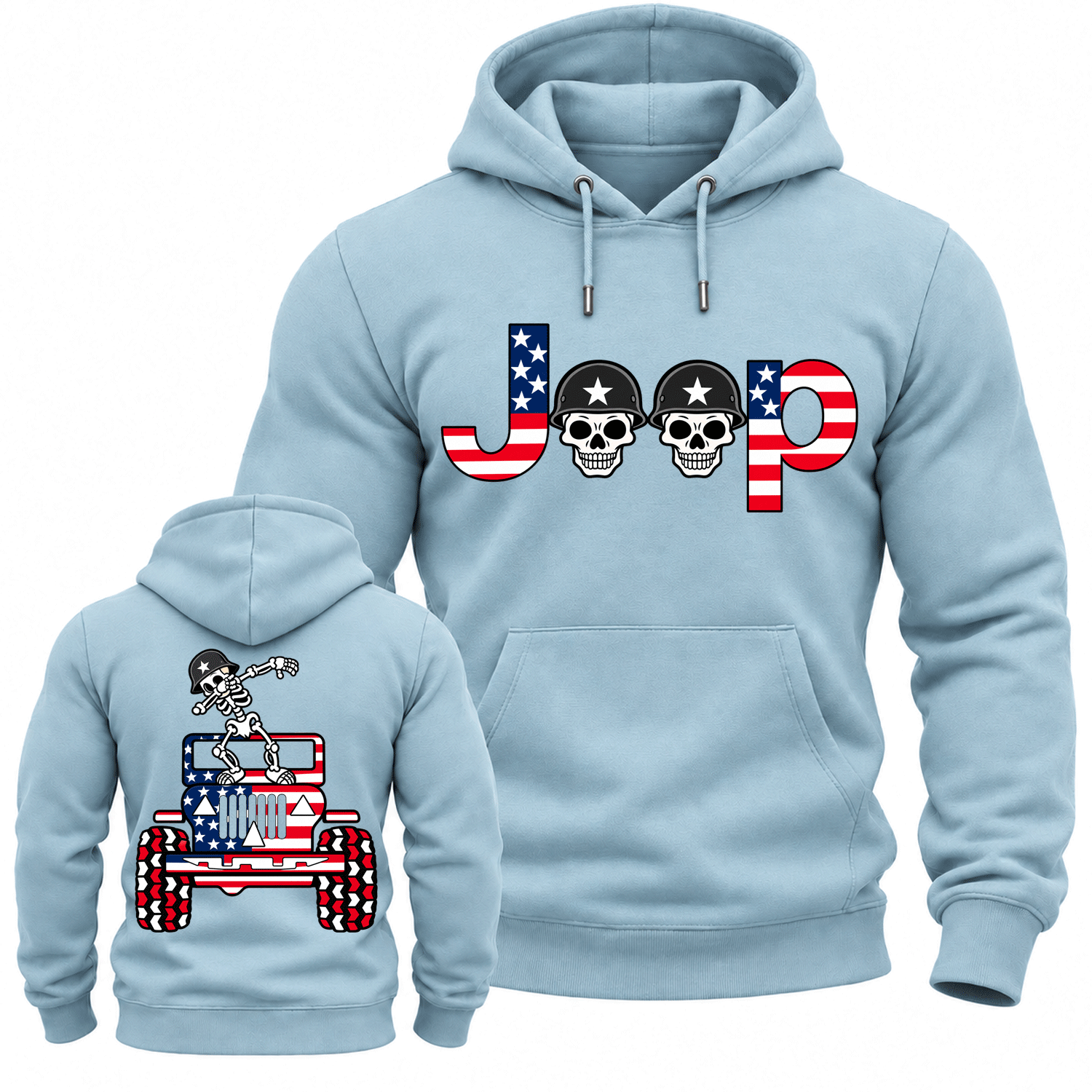 Skeletons Dancing on Jps Veterans Day Cotton Hoodie