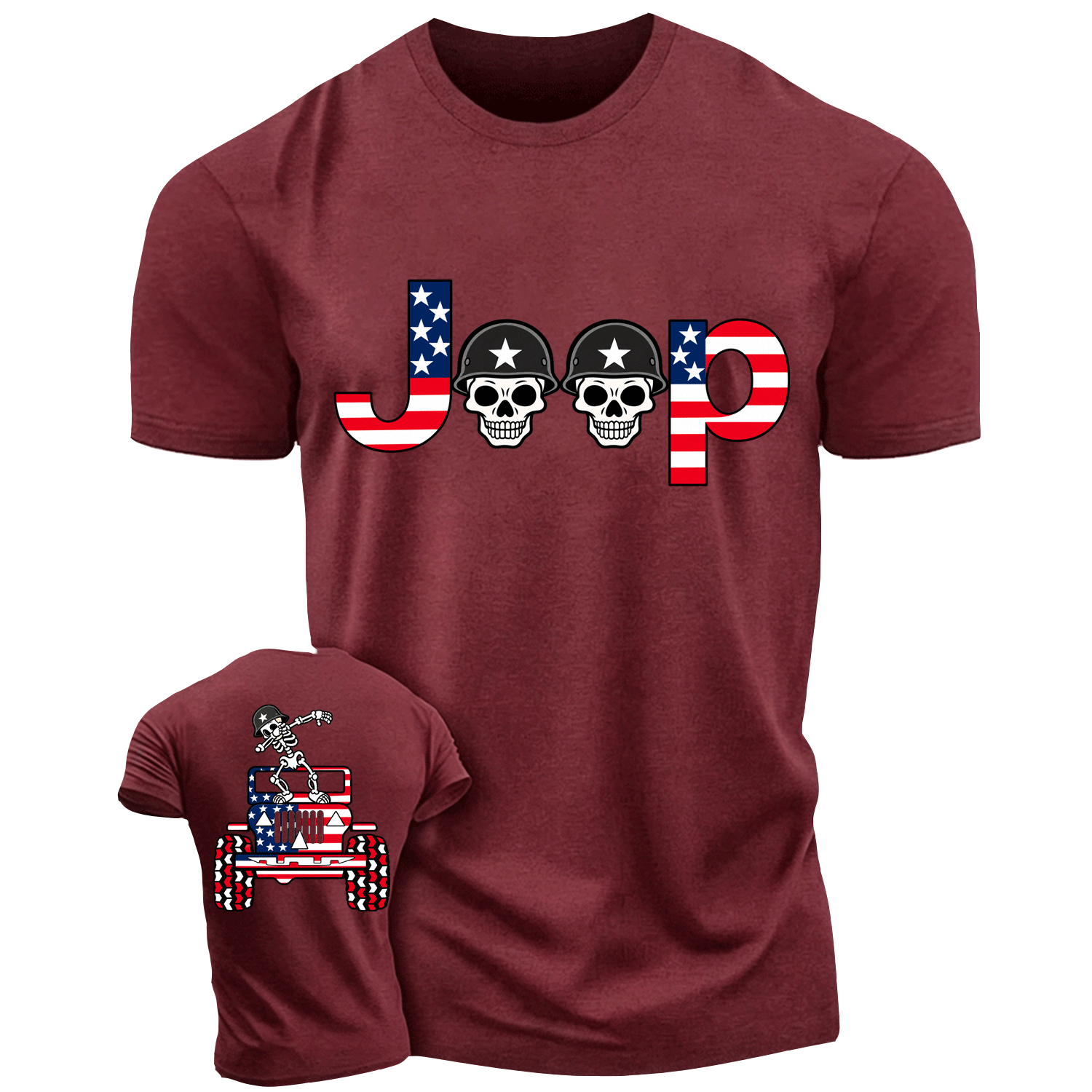 Skeletons Dancing on Jps Veterans Day Cotton T-shirt