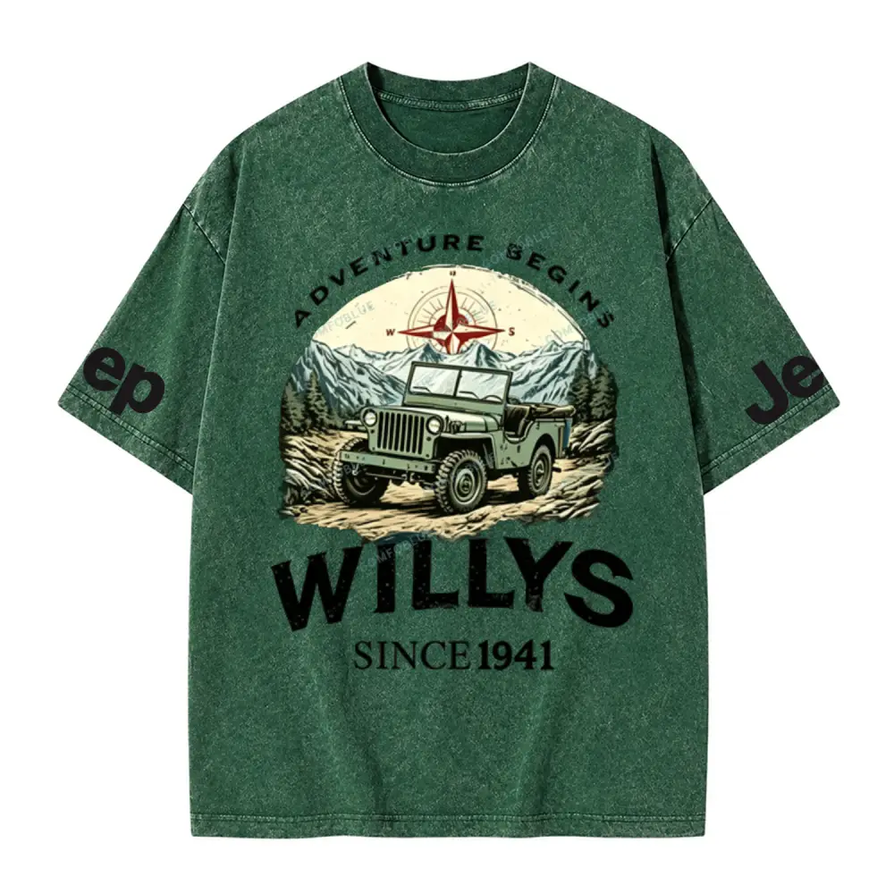 Begins Willys 1941 Jp Washed T-Shirt