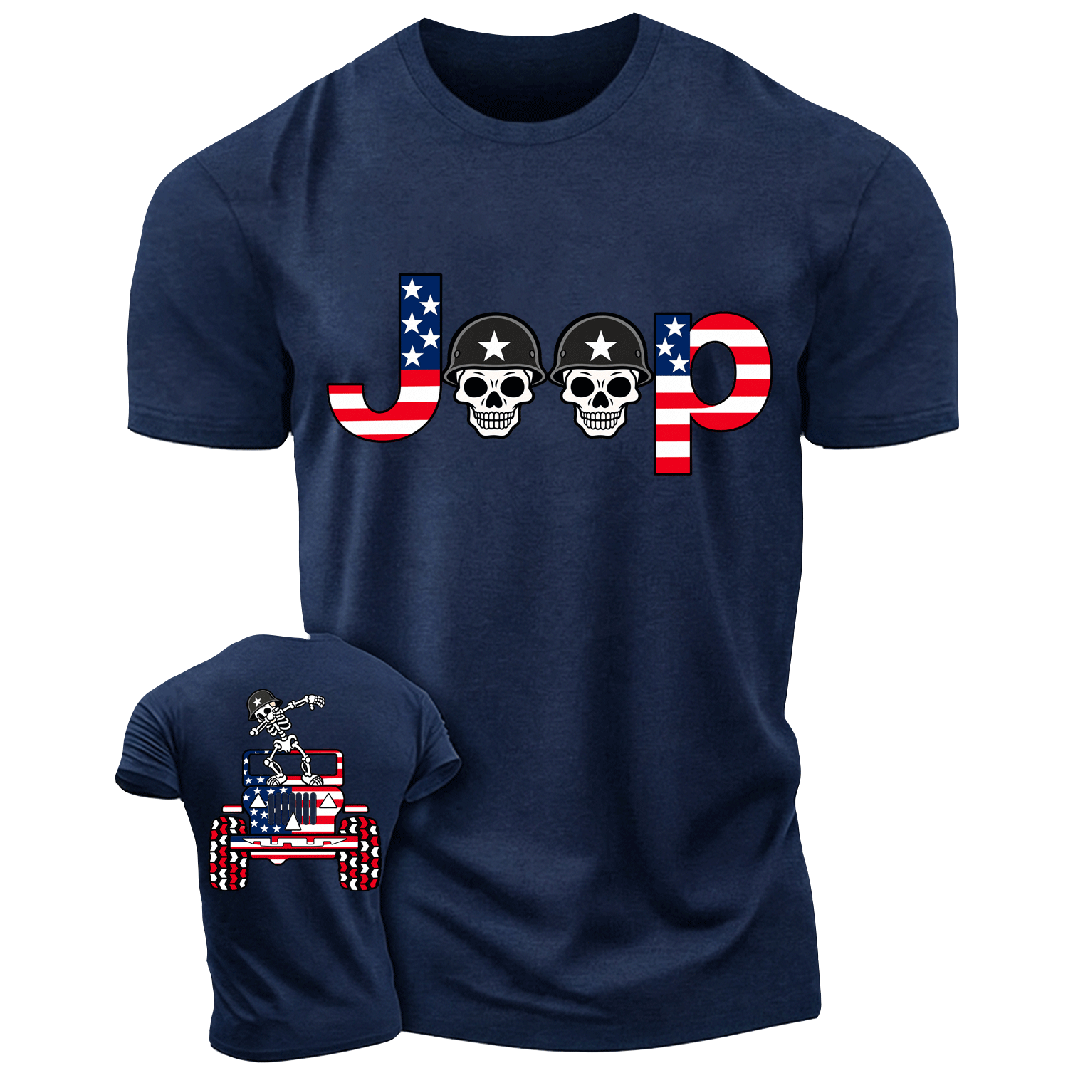 Skeletons Dancing on Jps Veterans Day Cotton T-shirt