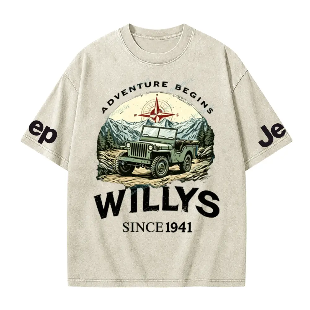 Begins Willys 1941 Jp Washed T-Shirt