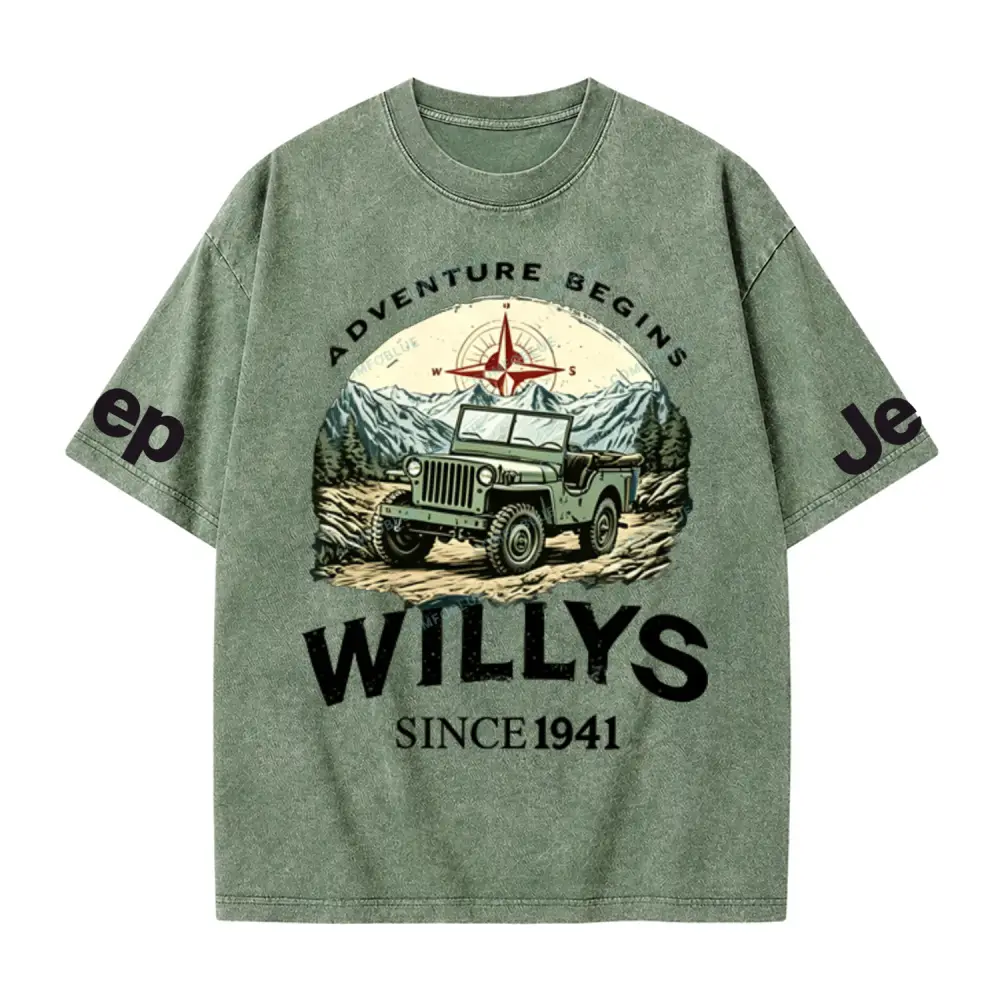 Begins Willys 1941 Jp Washed T-Shirt