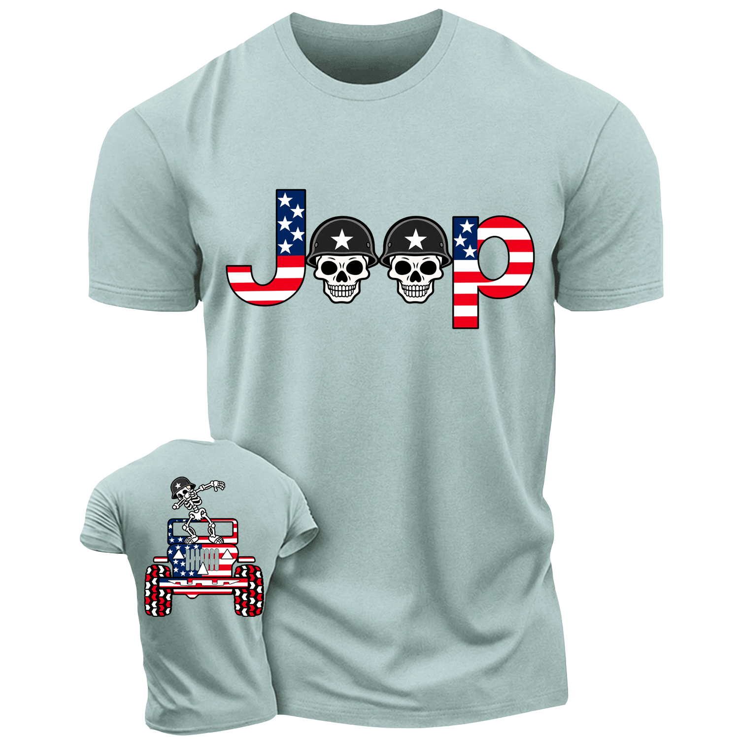 Skeletons Dancing on Jps Veterans Day Cotton T-shirt