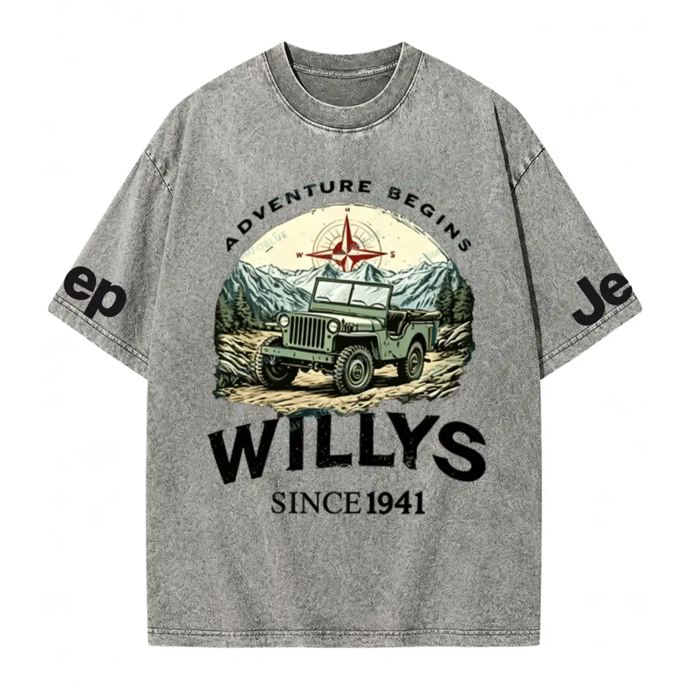 Begins Willys 1941 Jp Washed T-Shirt