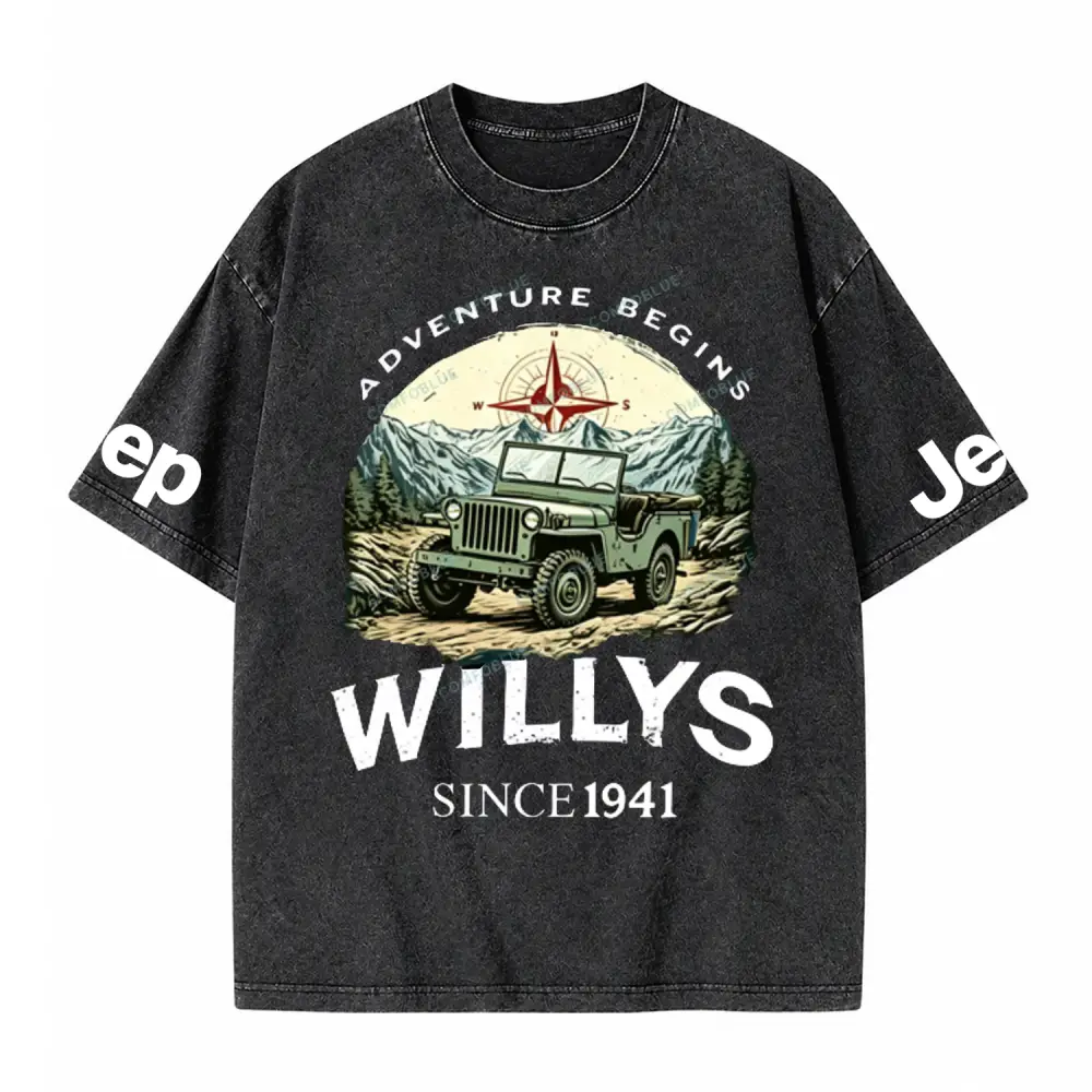 Begins Willys 1941 Jp Washed T-Shirt