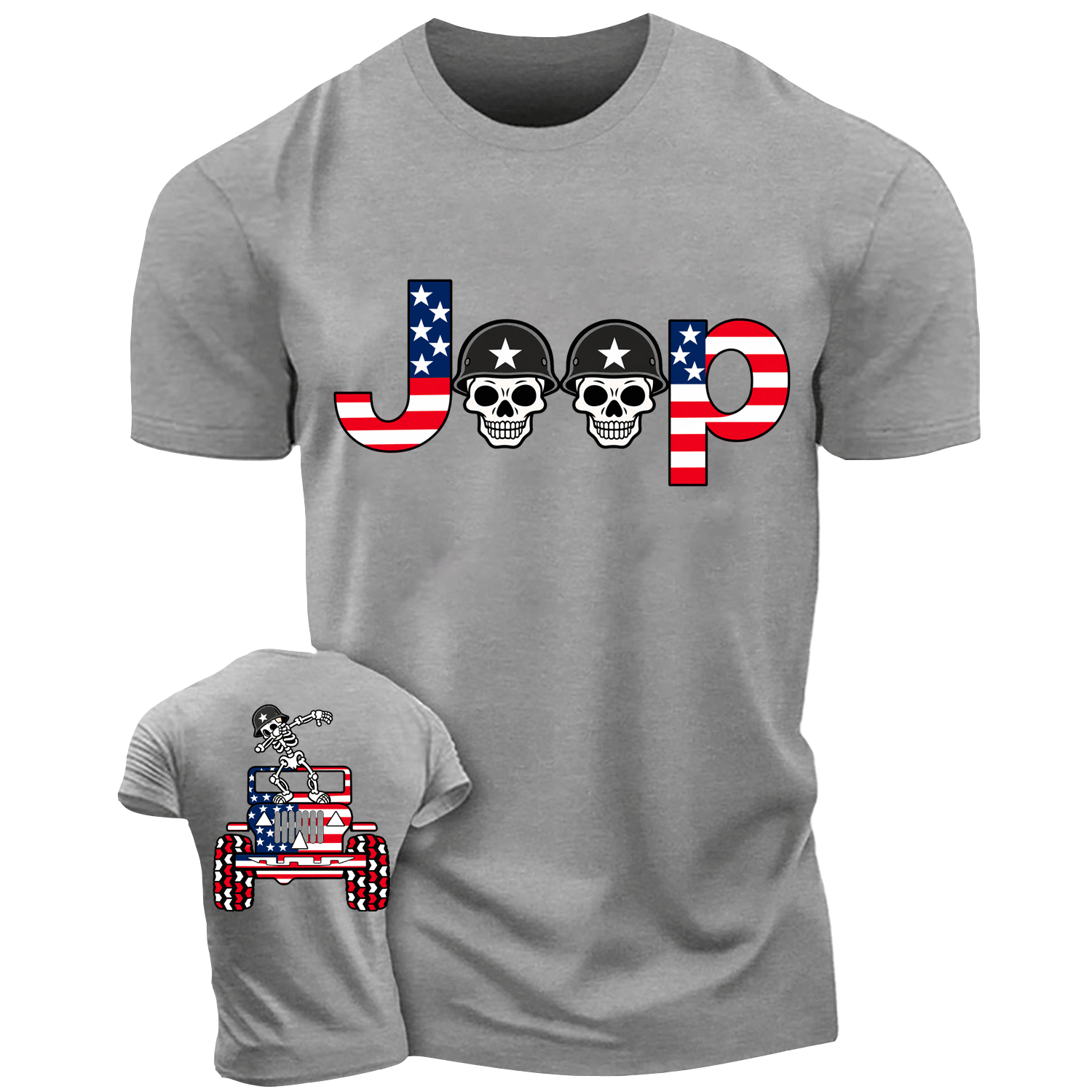 Skeletons Dancing on Jps Veterans Day Cotton T-shirt