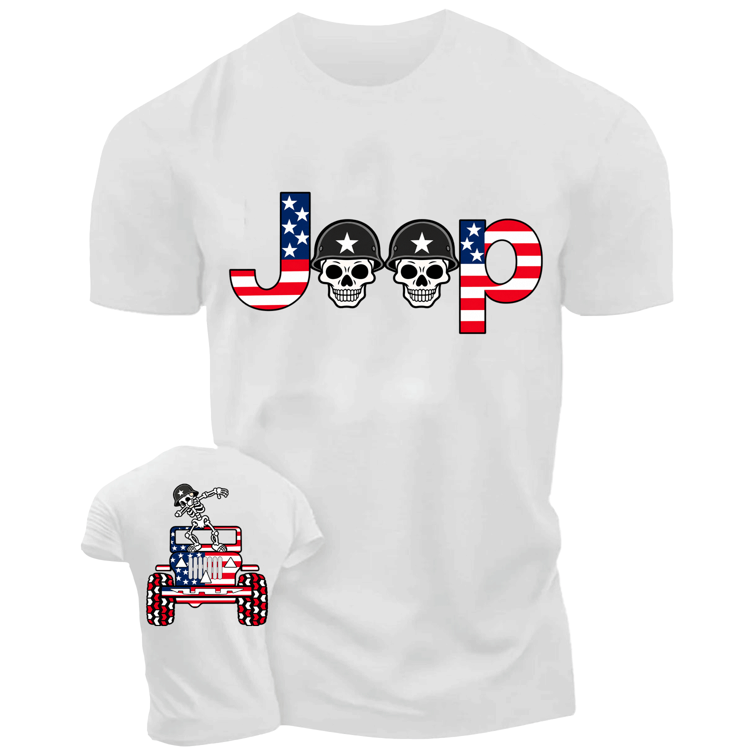 Skeletons Dancing on Jps Veterans Day Cotton T-shirt