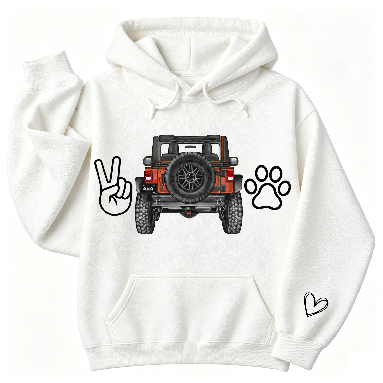Dog Lover 4x4 Offroad Life Unisex Casual Hoodie