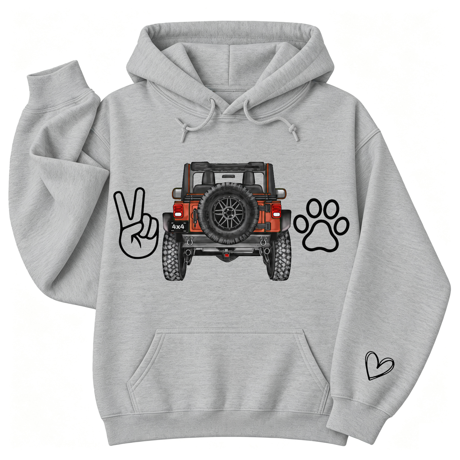 Dog Lover 4x4 Offroad Life Unisex Casual Hoodie