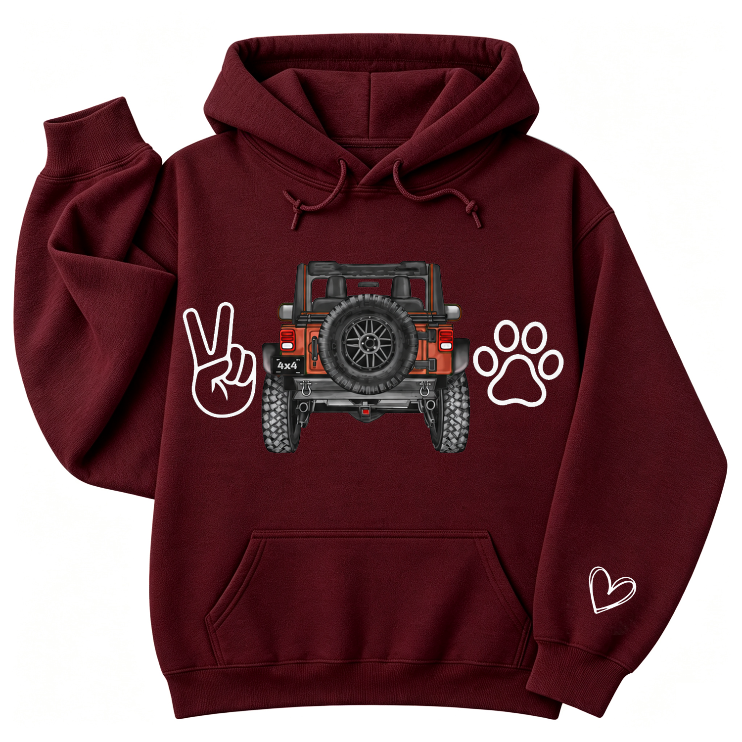 Dog Lover 4x4 Offroad Life Unisex Casual Hoodie