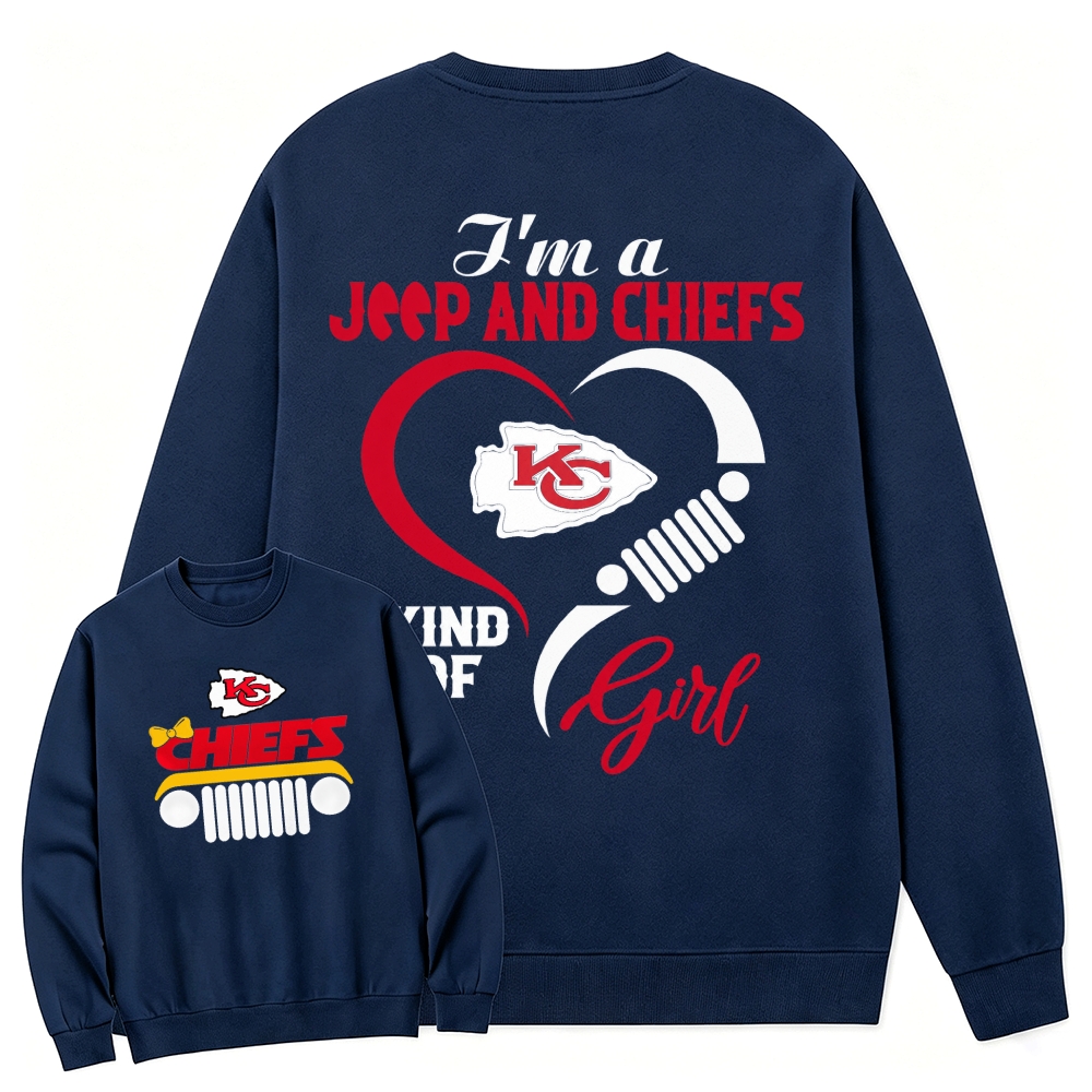 Kansas City Chiefs I’m A Jp And Cowboys Girl Cotton Sweatshirt