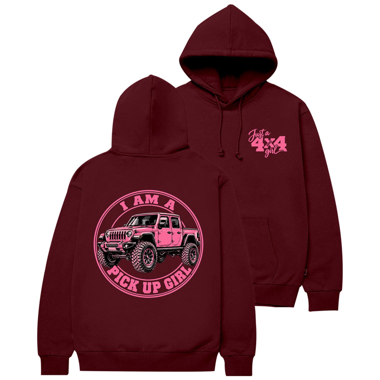 I Am A Pick Up Girl Cotton Hoodie