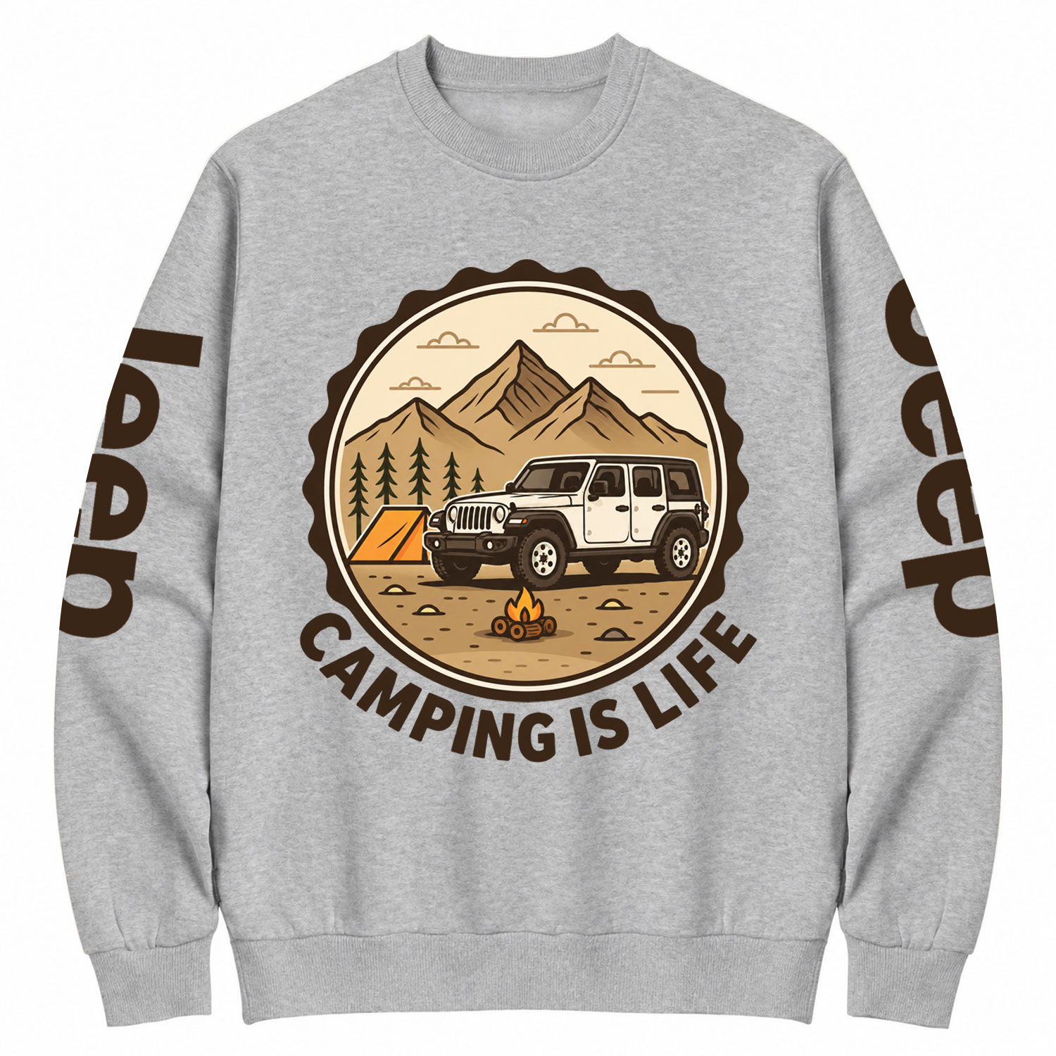 Camping Is Life Cotton Sweatshirt