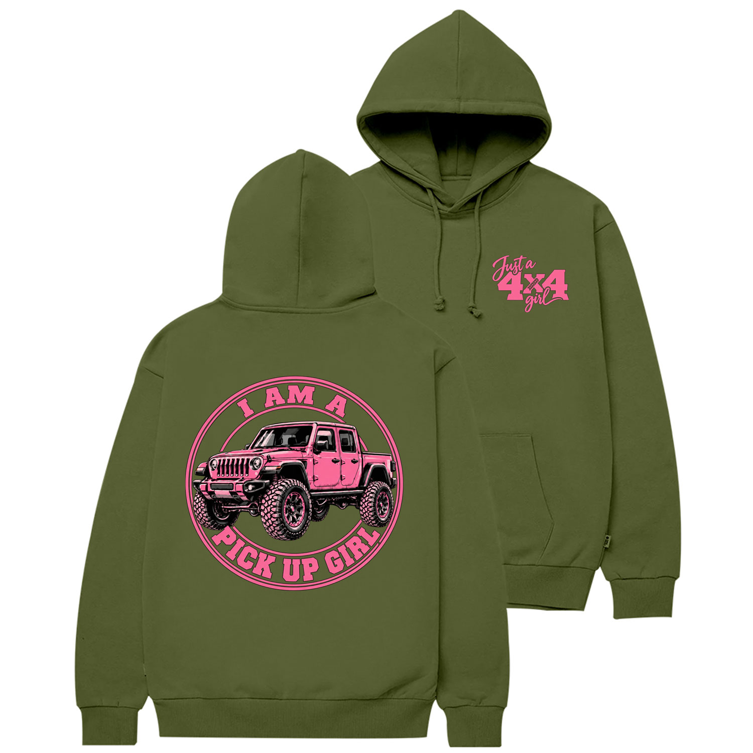 I Am A Pick Up Girl Cotton Hoodie