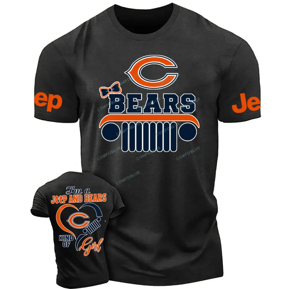 Chicago Bears I’m a Jp and Cowboys girl  Cotton T-shirt