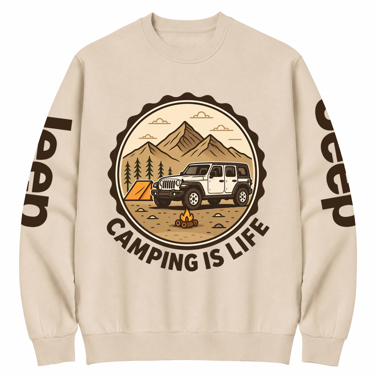 Camping Is Life Cotton Sweatshirt