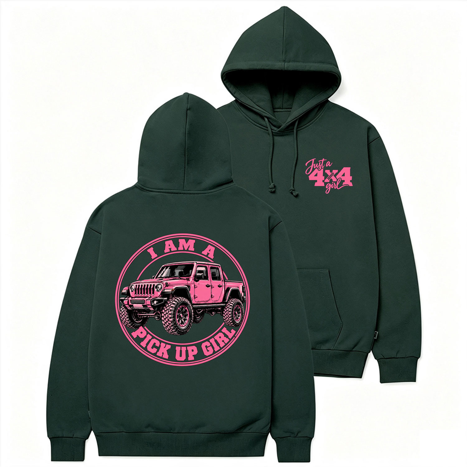 I Am A Pick Up Girl Cotton Hoodie