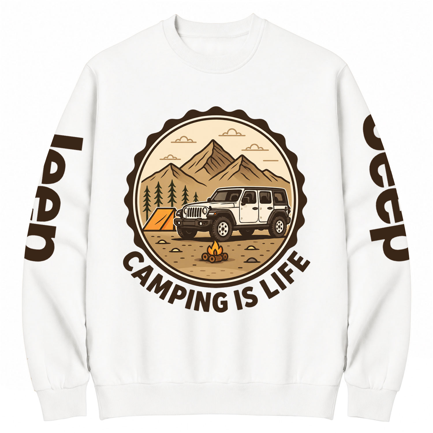 Camping Is Life Cotton Sweatshirt