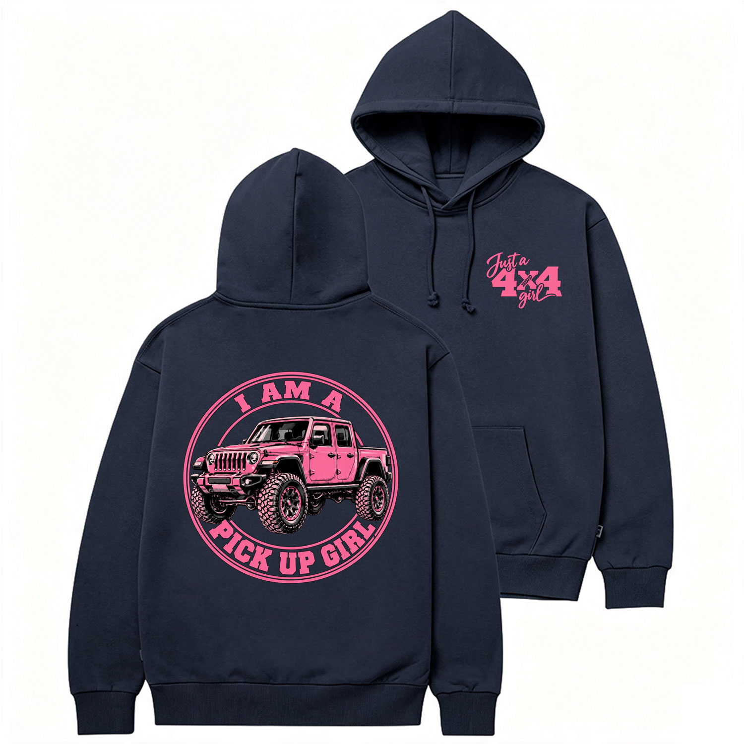 I Am A Pick Up Girl Cotton Hoodie