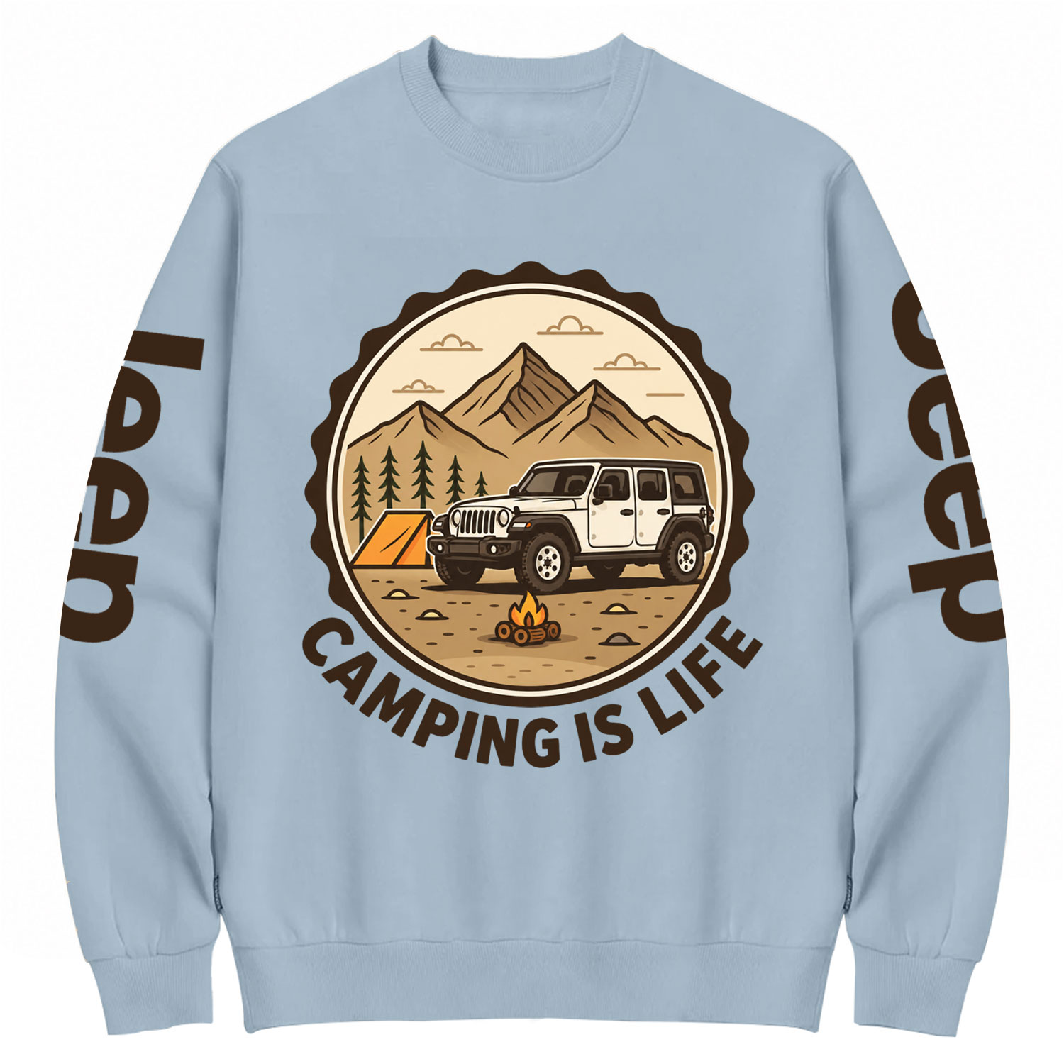 Camping Is Life Cotton Sweatshirt