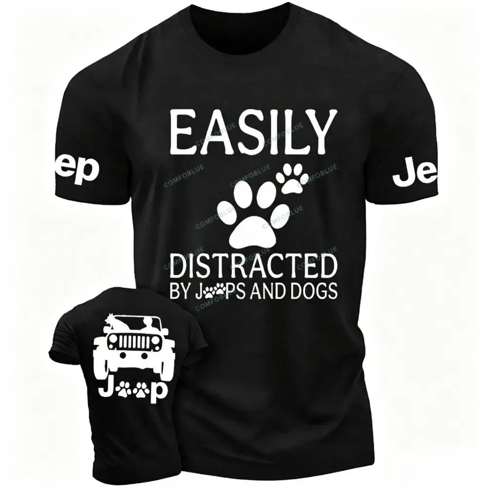 Dog Easily Distracted Paw Unisex Jp T-shirt