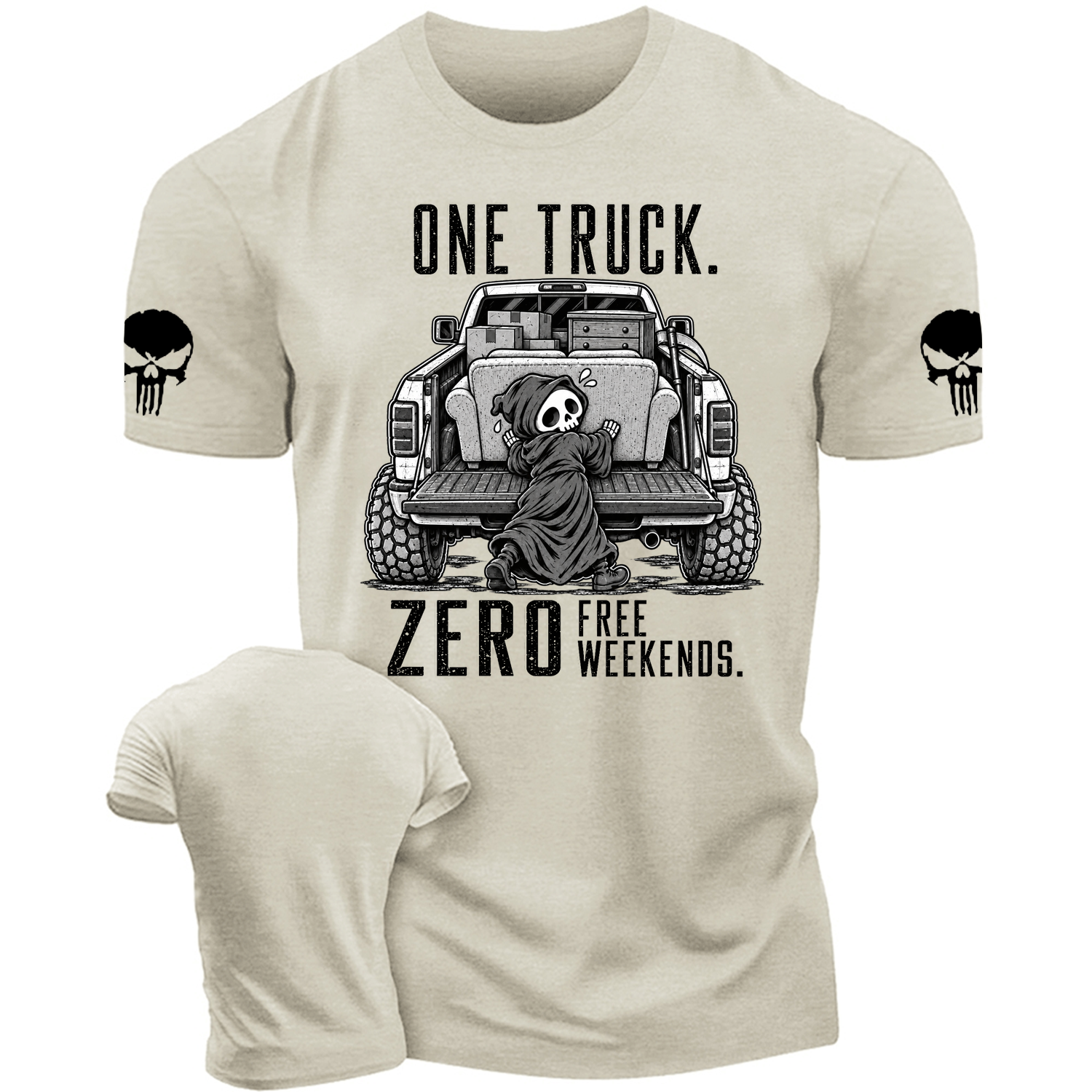 One Truck, Zero Free Weekends Reaper Pickup Cotton T-shirt