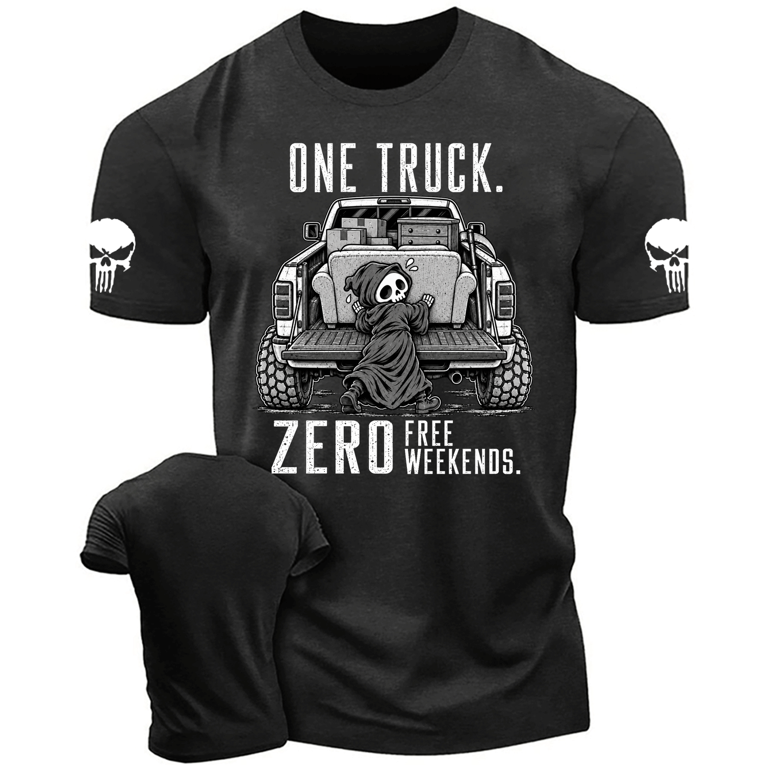 One Truck, Zero Free Weekends Reaper Pickup Cotton T-shirt