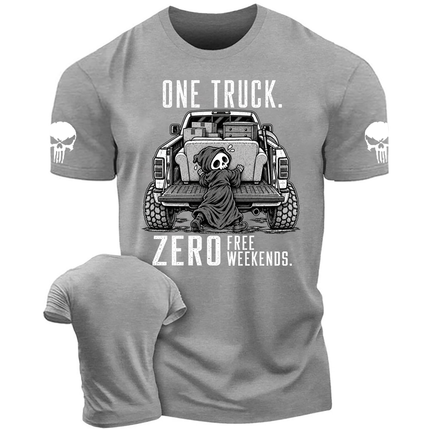 One Truck, Zero Free Weekends Reaper Pickup Cotton T-shirt