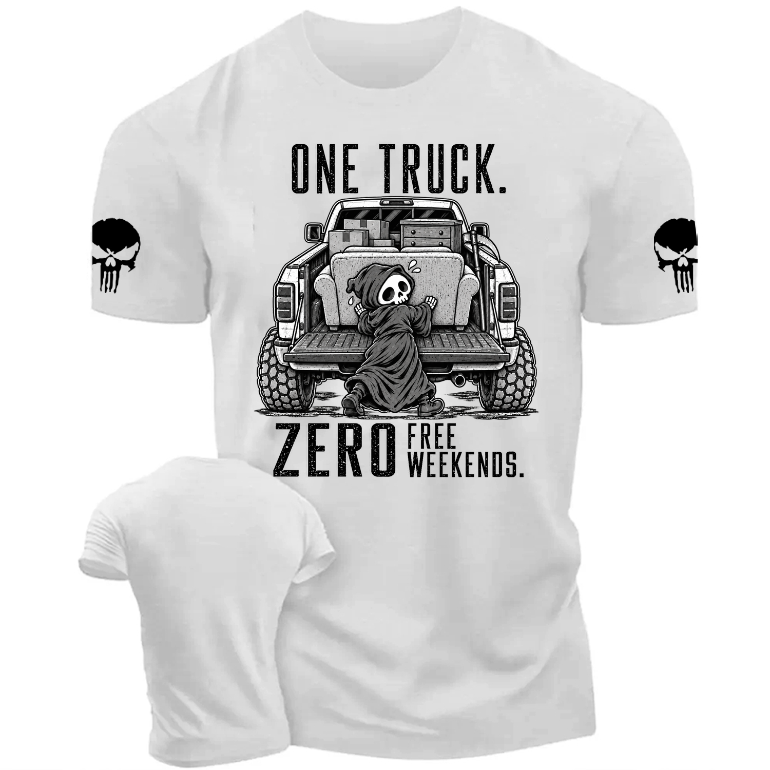 One Truck, Zero Free Weekends Reaper Pickup Cotton T-shirt