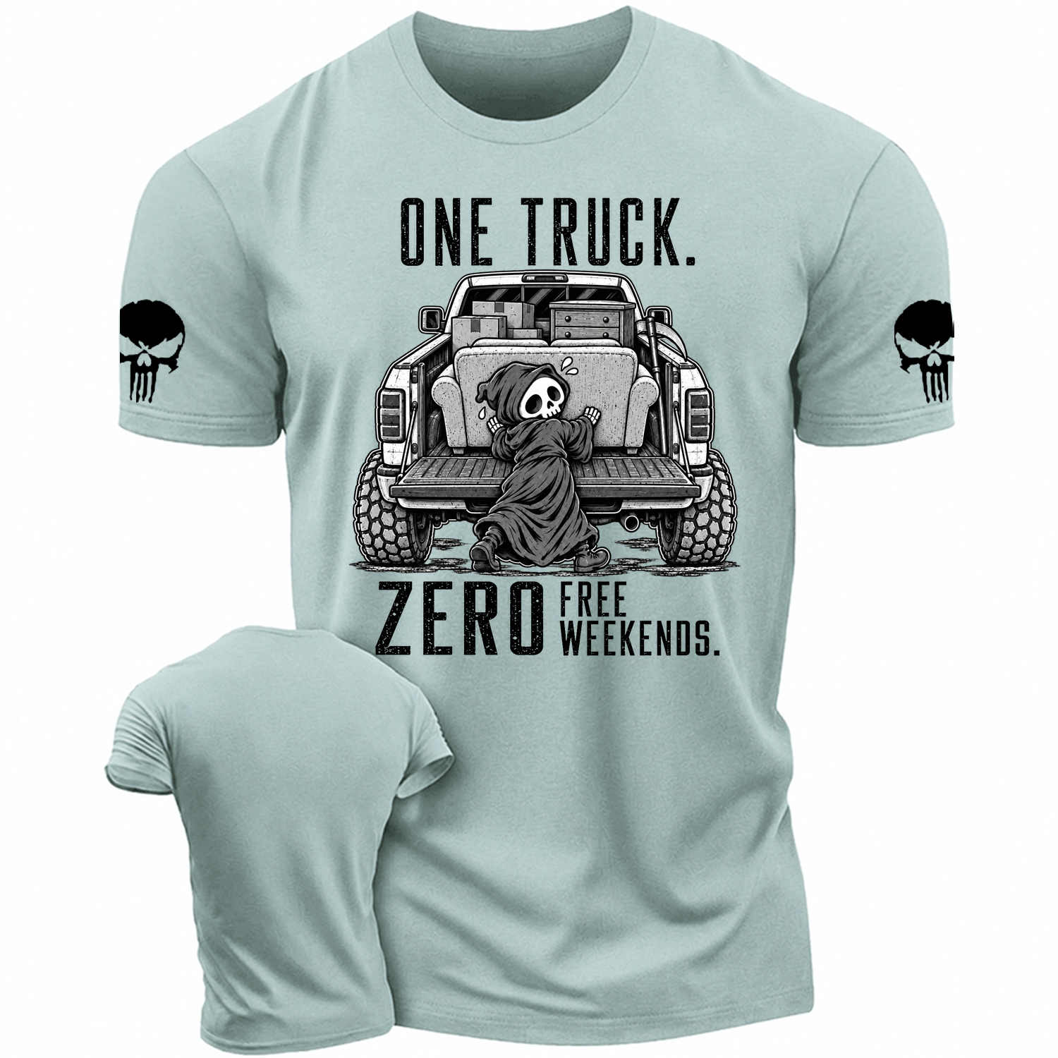 One Truck, Zero Free Weekends Reaper Pickup Cotton T-shirt