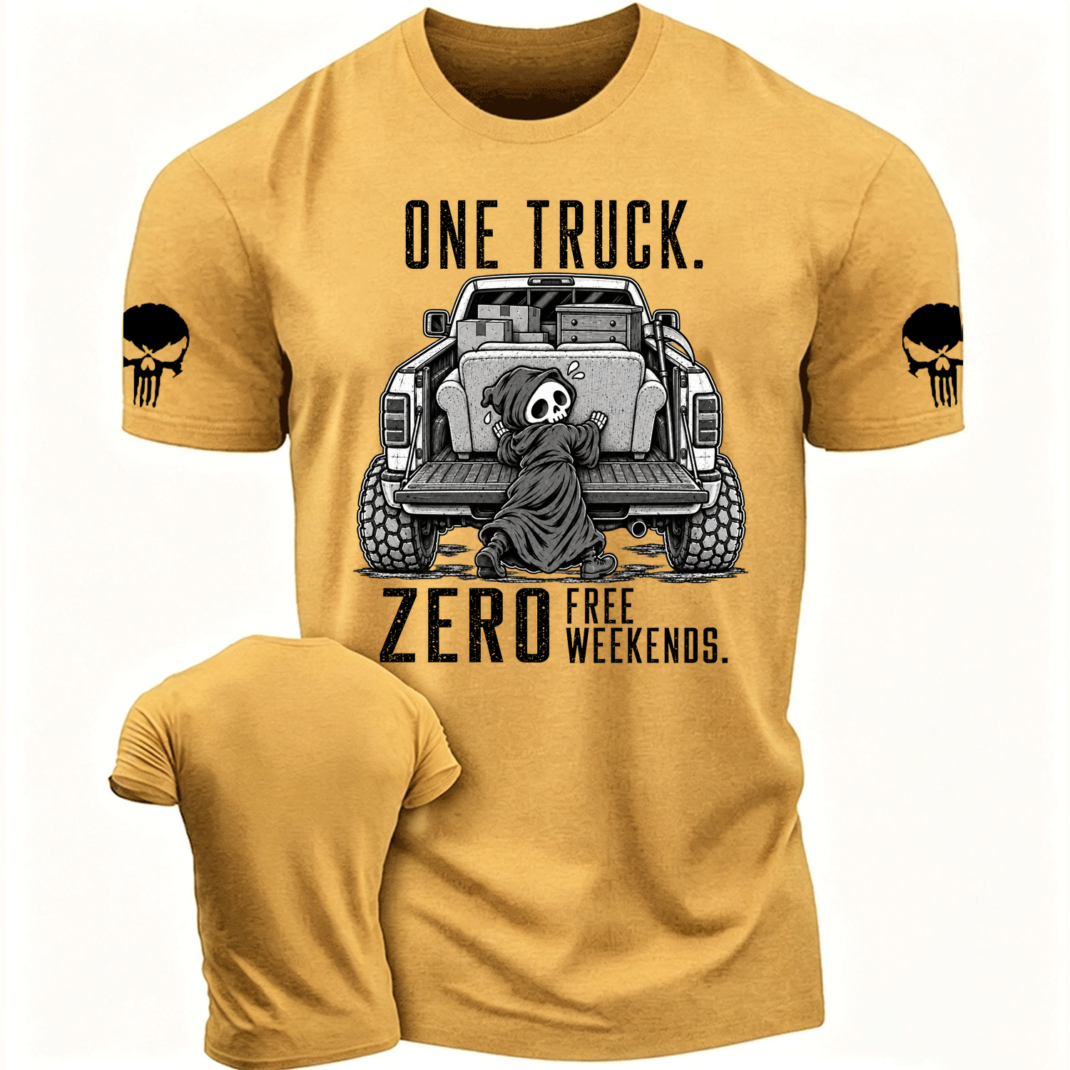 One Truck, Zero Free Weekends Reaper Pickup Cotton T-shirt