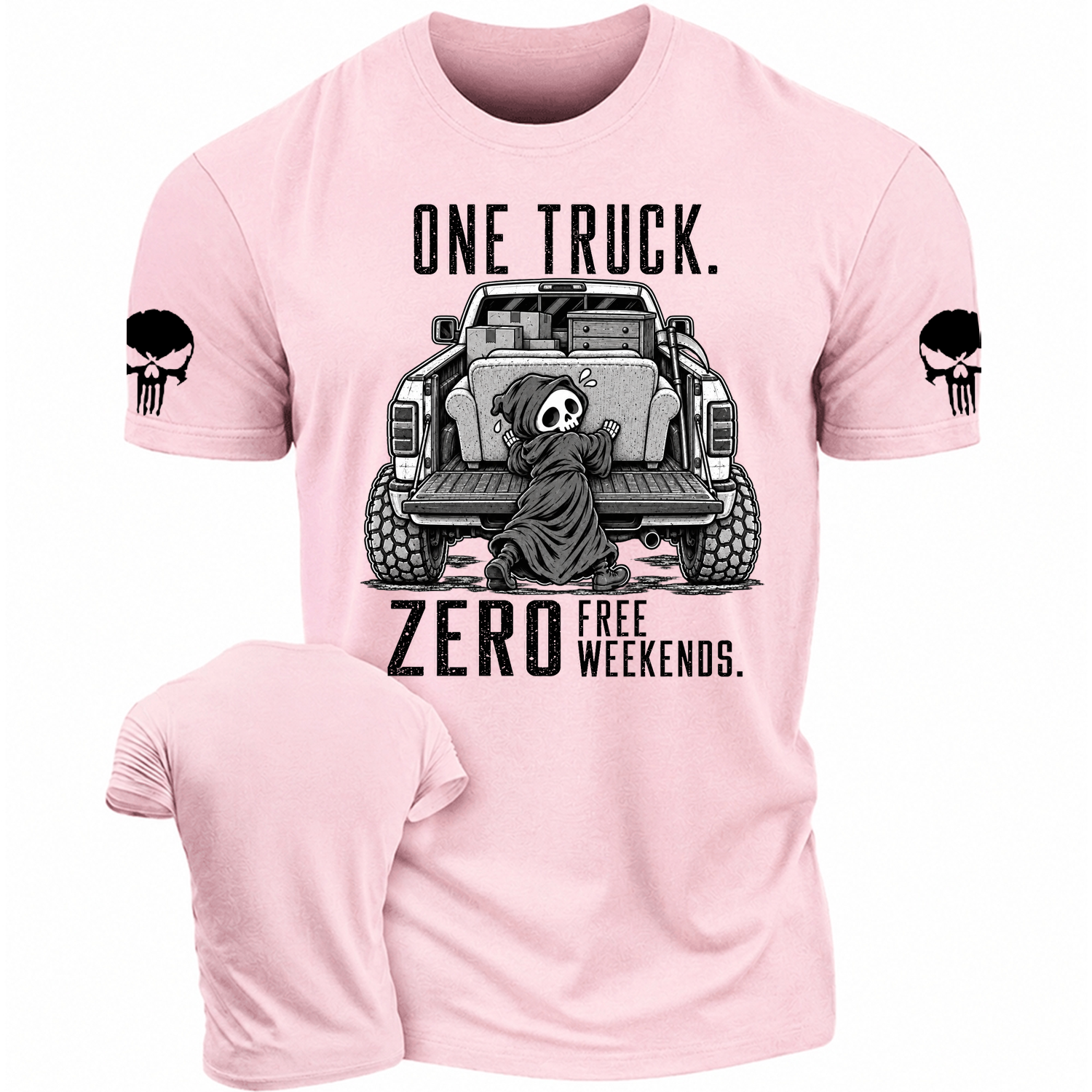 One Truck, Zero Free Weekends Reaper Pickup Cotton T-shirt