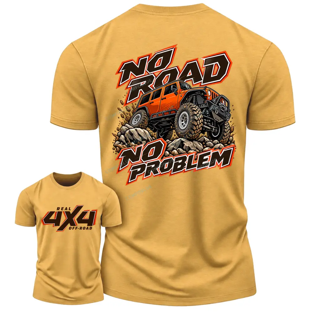 No Road No Problem Real 4X4 Off-Road Cotton T-shirt