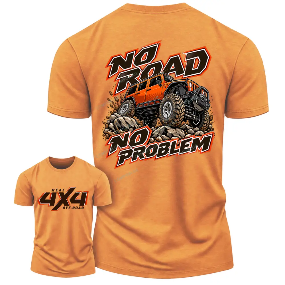 No Road No Problem Real 4X4 Off-Road Cotton T-shirt