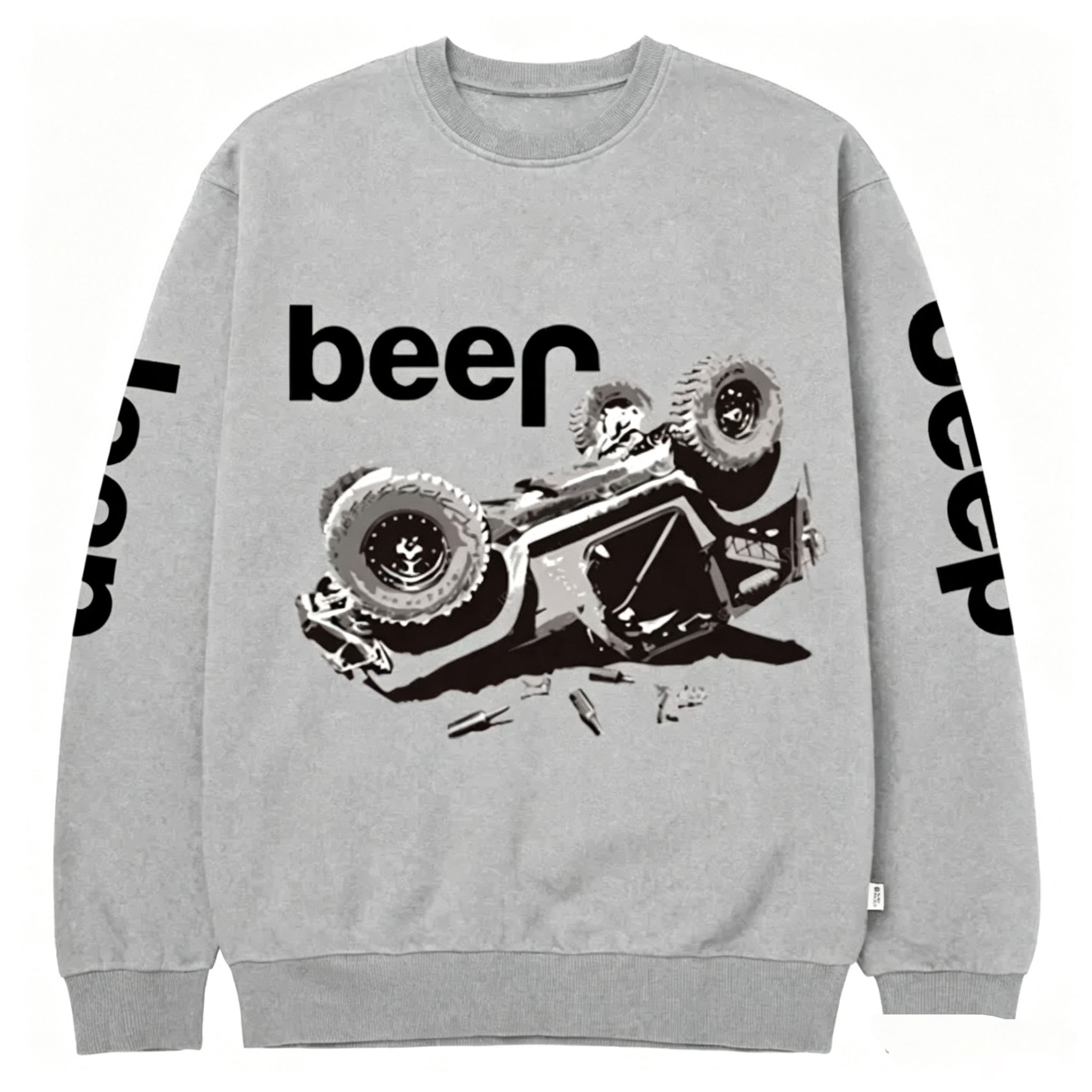 Funny Beer Overturn Jp Offroad Crew Neck Sweatshirt