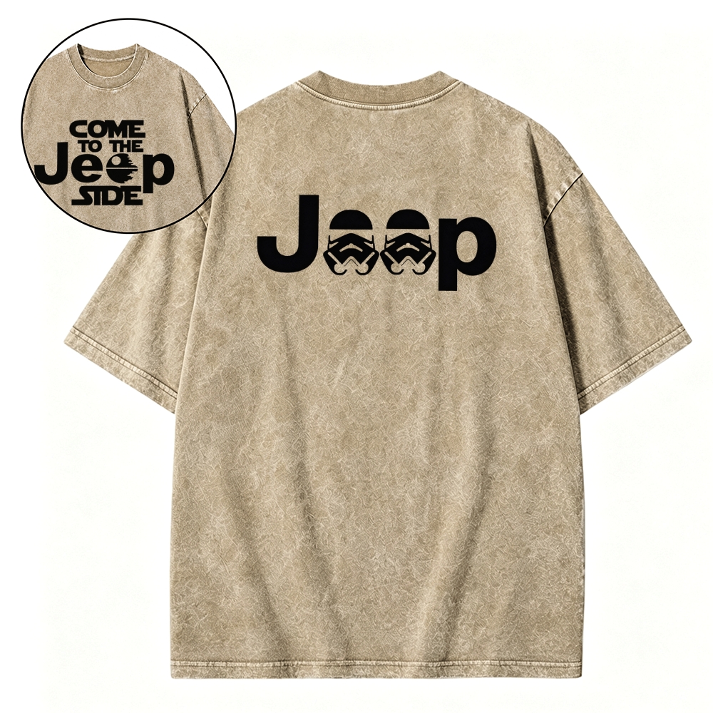 Come to the Jp Side Halloween Dark Star Unisex Washed T-Shirt