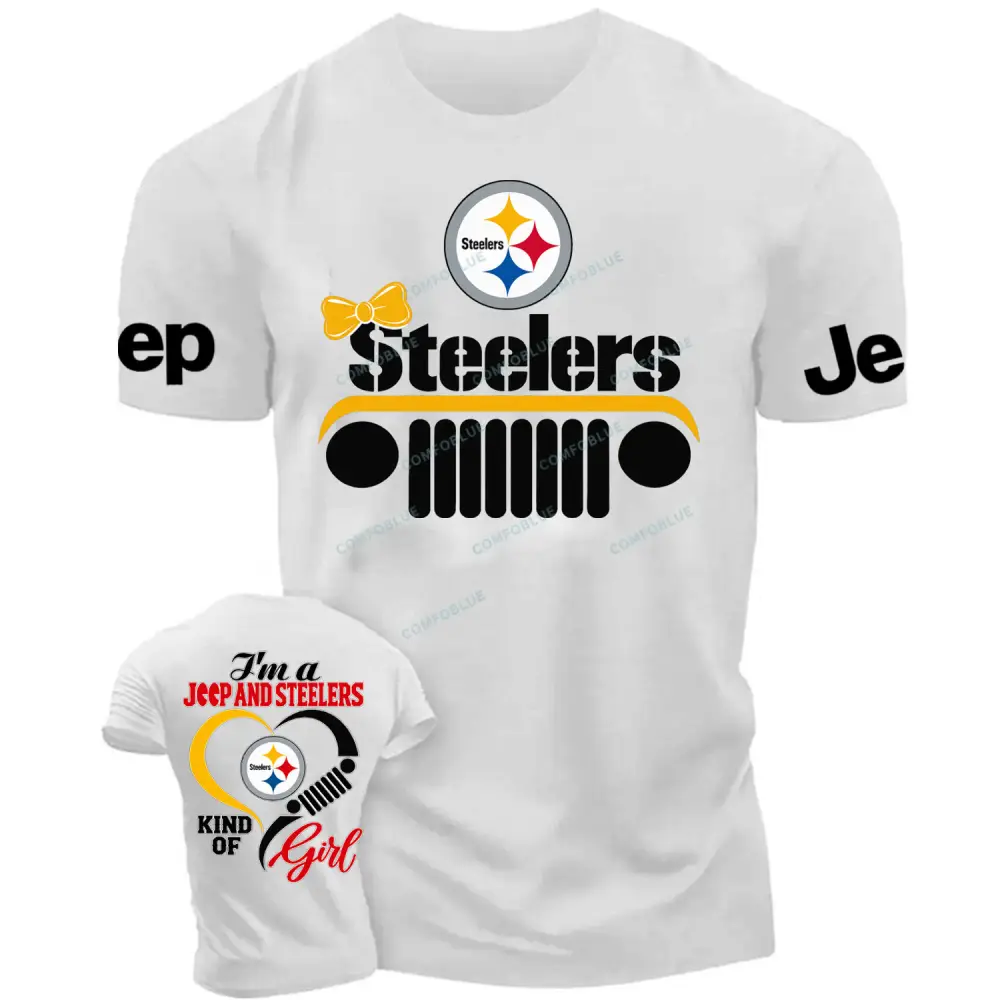 Pittsburgh Steelers I’m a Jp and Cowboys girl Cotton T-shirt Cotton T-shirt