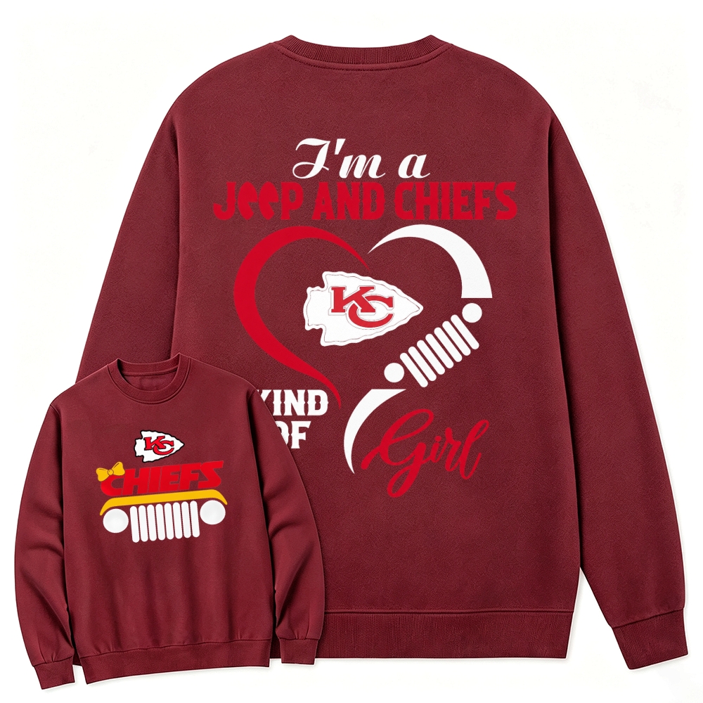 Kansas City Chiefs I’m A Jp And Cowboys Girl Cotton Sweatshirt
