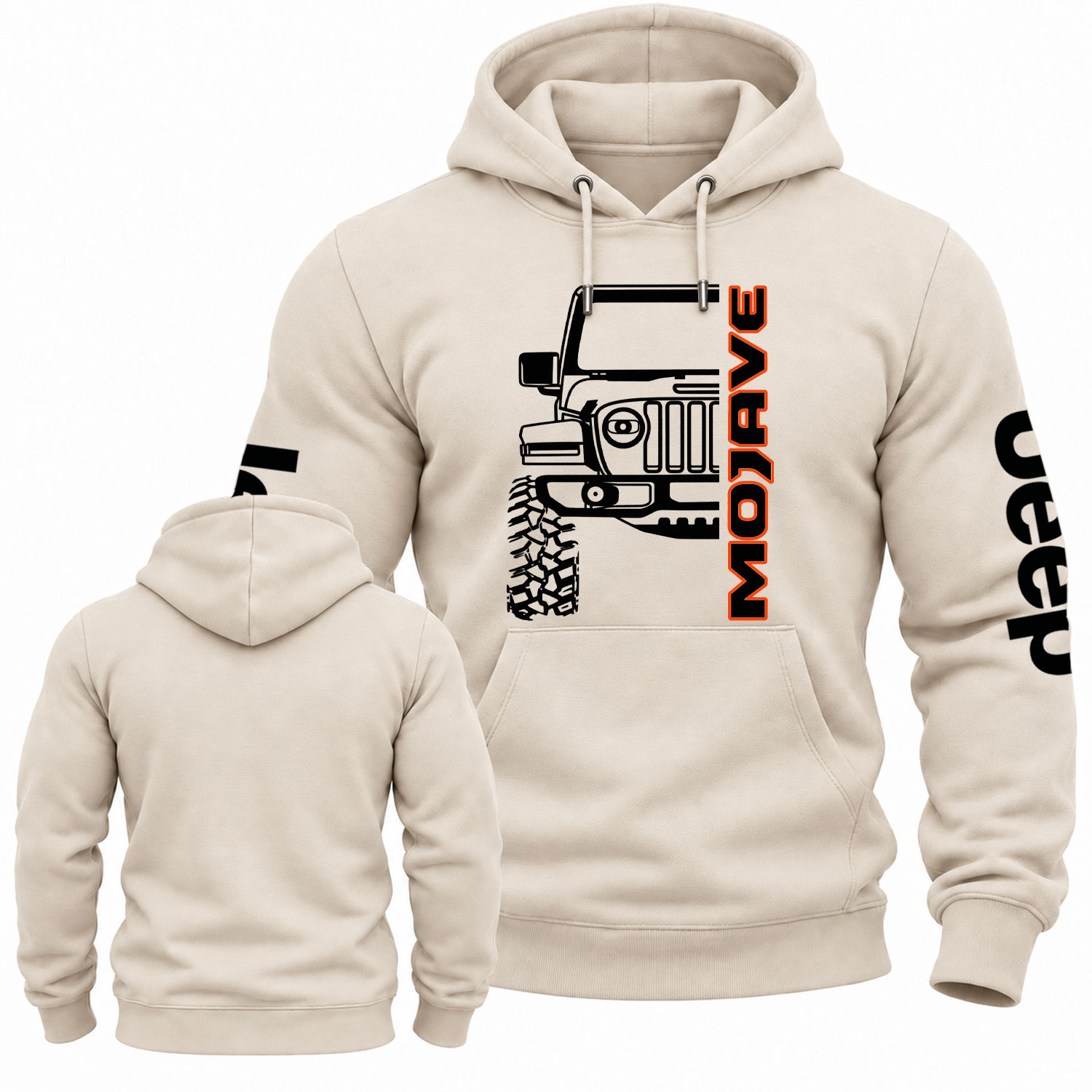 Jp Mojave Line Art Graphic Cotton Hoodie