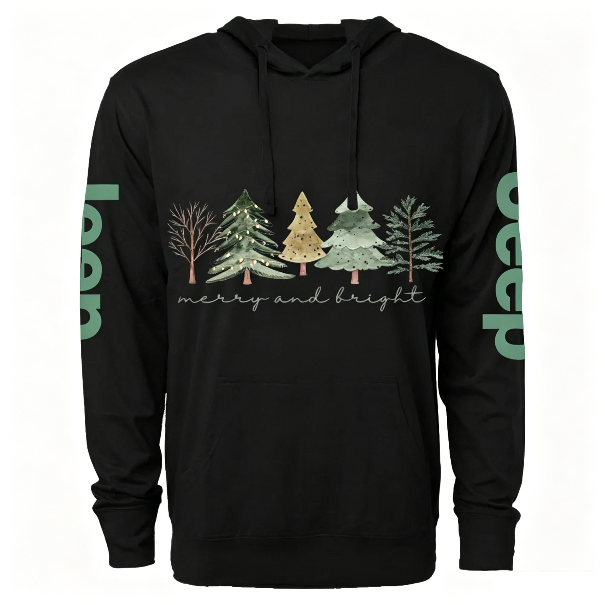 Merry and Bright Trees Jpmas Oversized Hoodie
