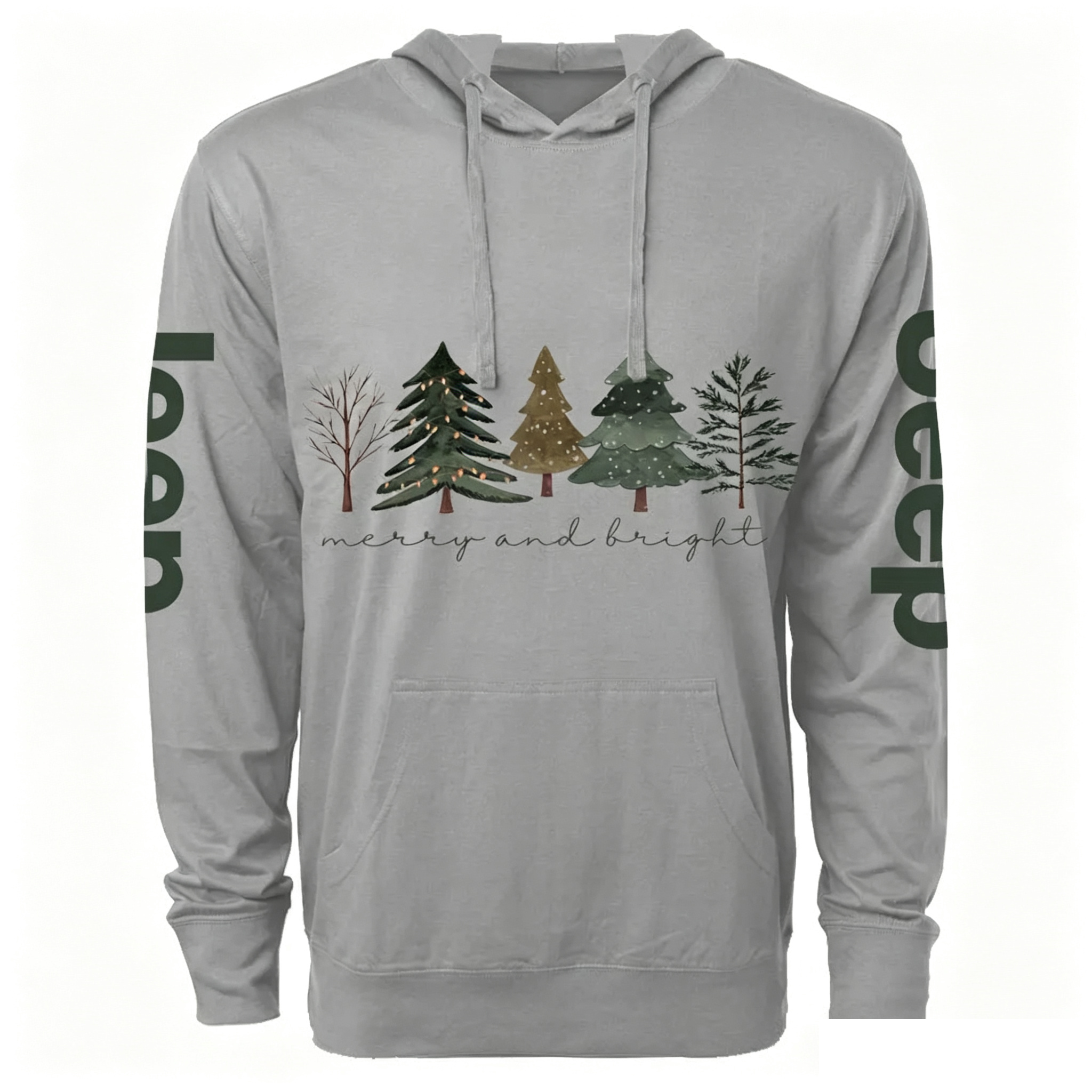 Merry and Bright Trees Jpmas Oversized Hoodie
