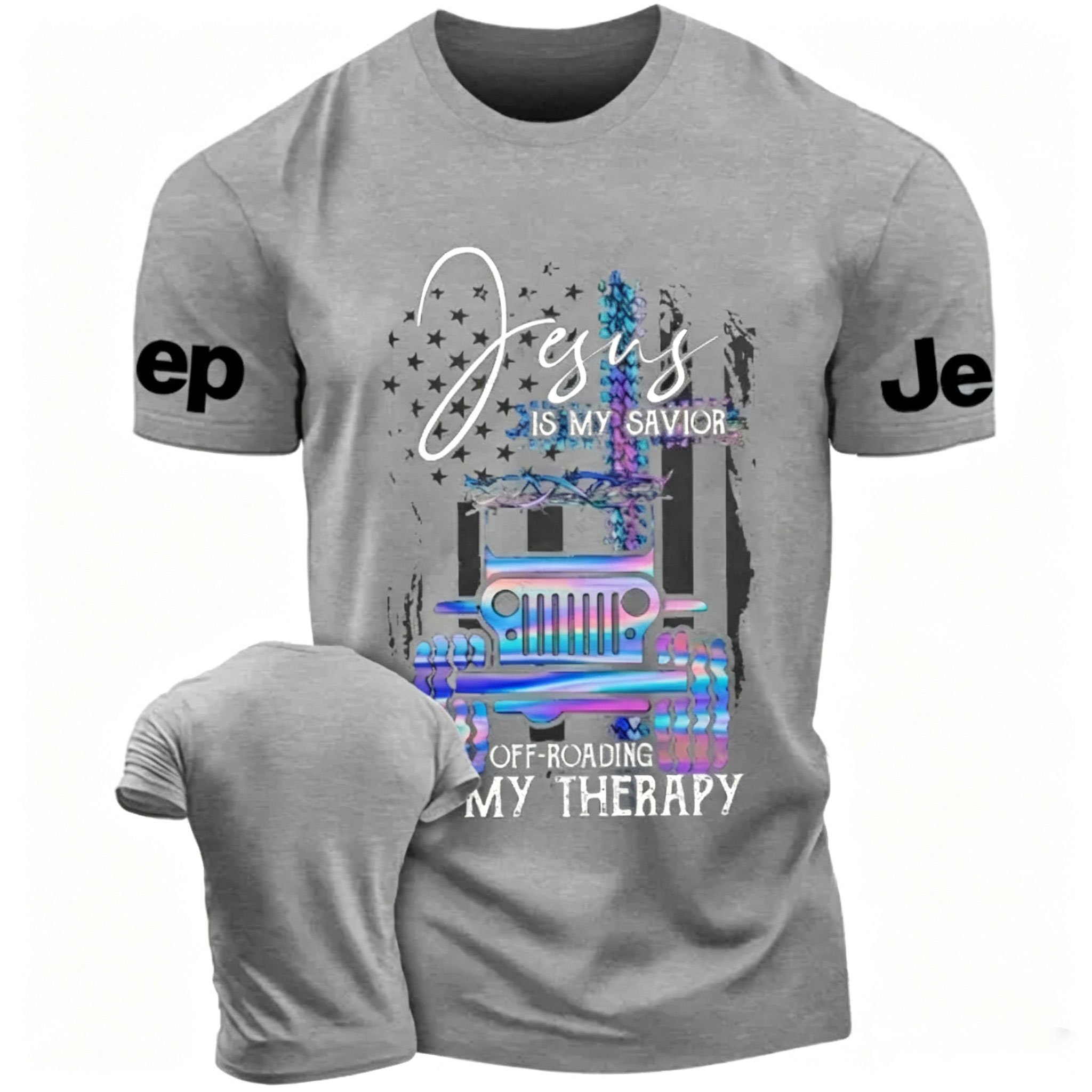 Jesus Is My Savior Off-Road My Therapy Unisex T-shirt 