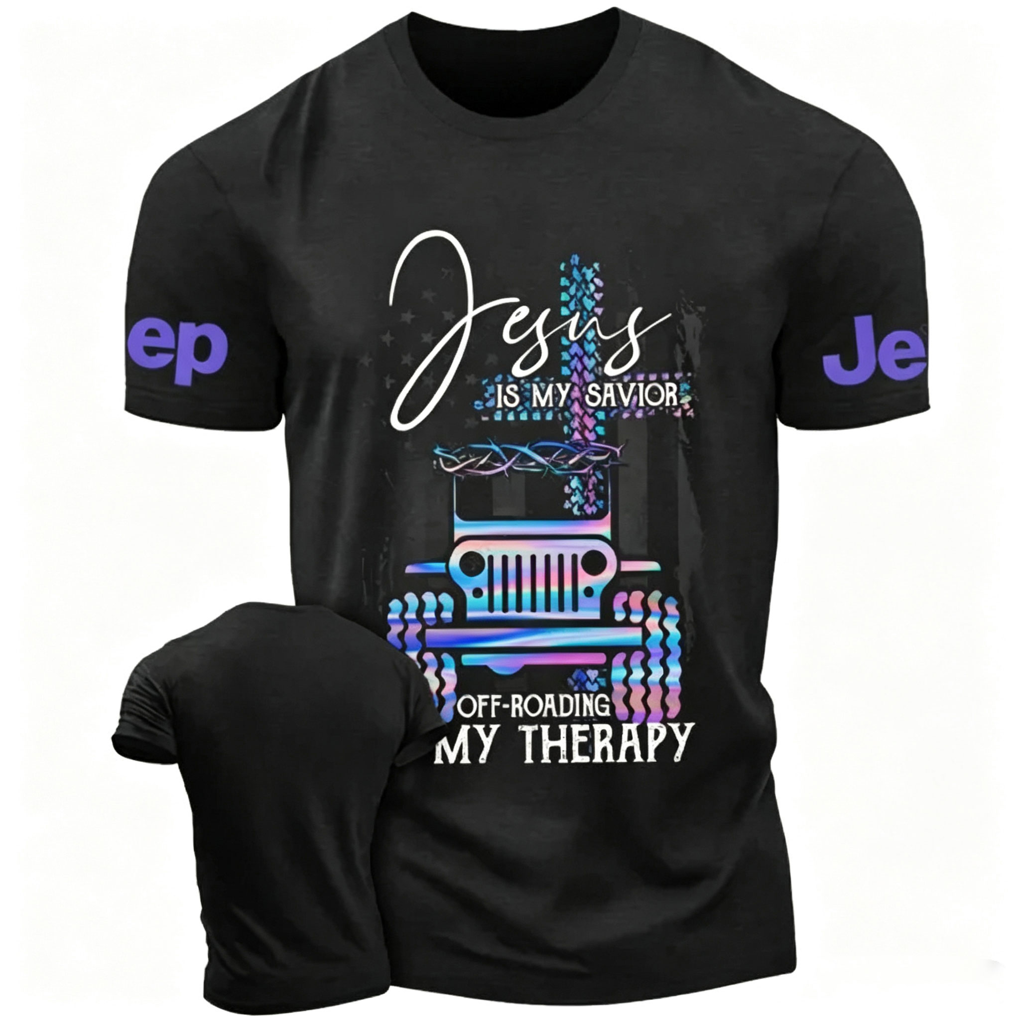 Jesus Is My Savior Off-Road My Therapy Unisex T-shirt 