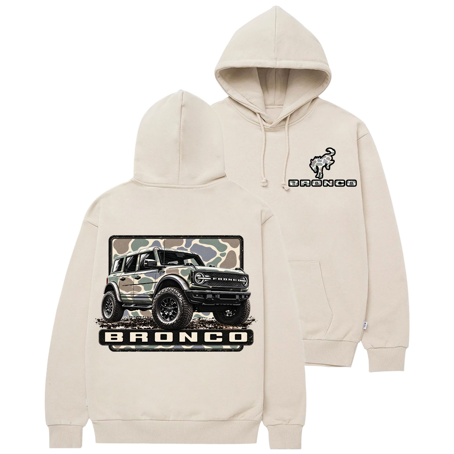 Ford Bronco - Camo Cotton Hoodie