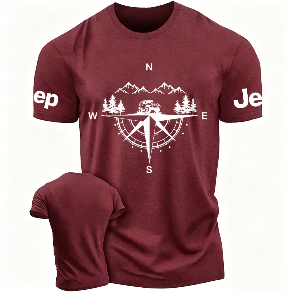 Compass Mountains And Trees Jp Unisex T-shirt
