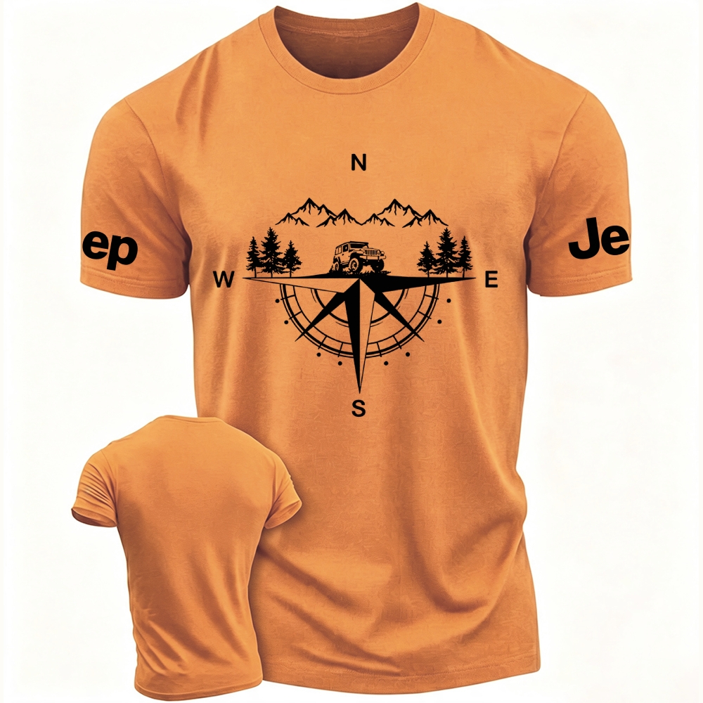 Compass Mountains And Trees Jp Unisex T-shirt