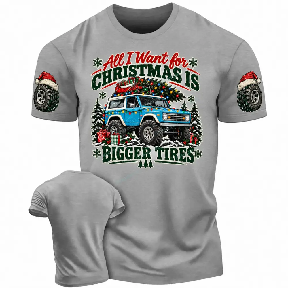 Christmas Bigger Tires Cotton T-Shirt