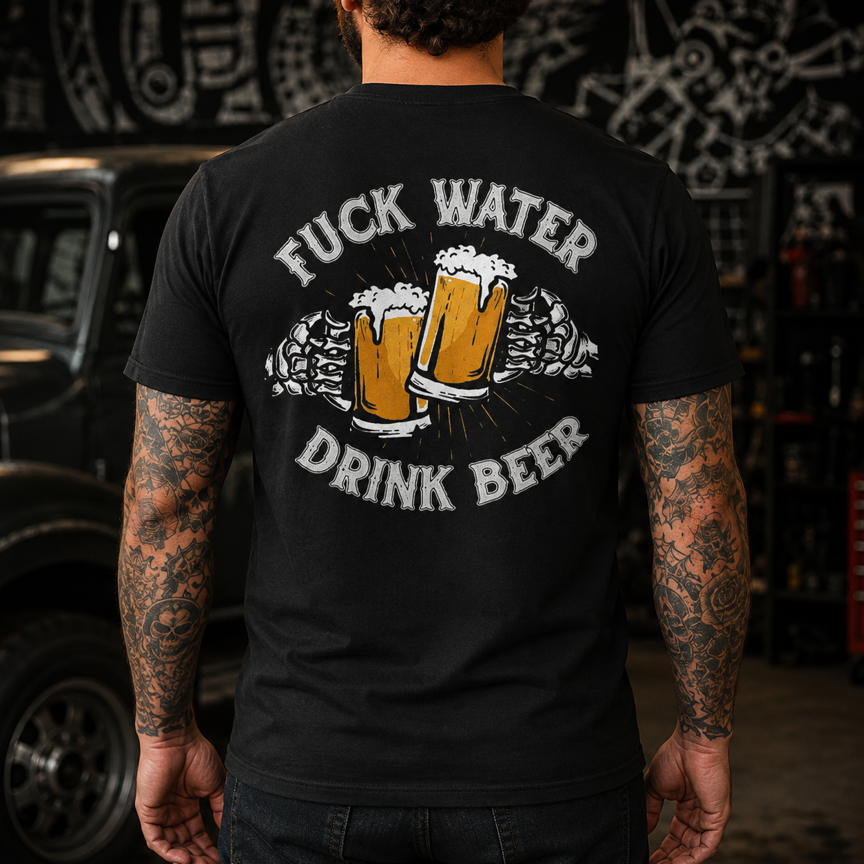 F*CK WATER DRINK BEER Unisex T-shirt