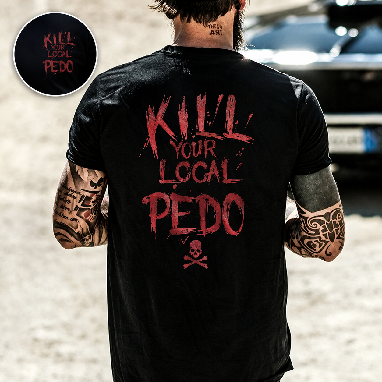 Kill Your Local Pedo Letter Red  Unisex T-shirt