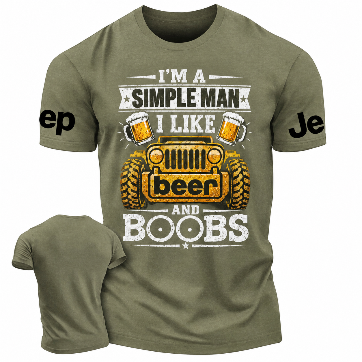 I'm A Simple Man I Like Beer And Boobs Unisex T-Shirt